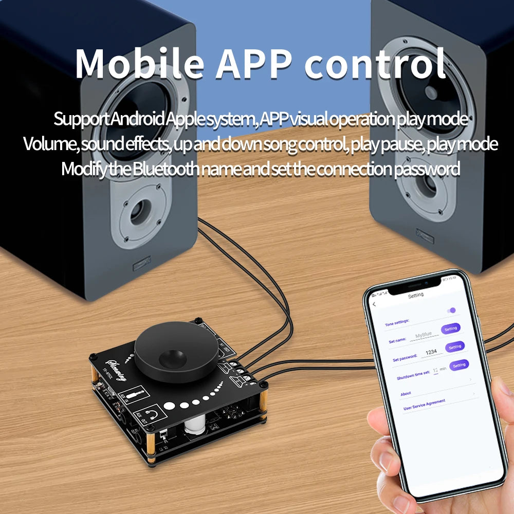 50W+50W Bluetooth 5.1 Digital Stereo Amplifier Board YS-AP50L Digital Amplifier Board HIP