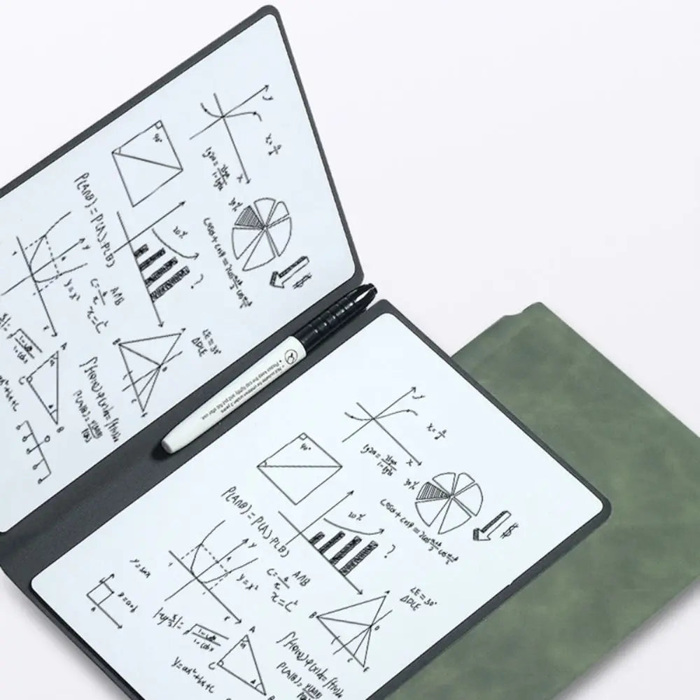 Reusable A5 Whiteboard Notebook with Pen & Eraser Cloth Reusable Whiteboard Notebook HIP