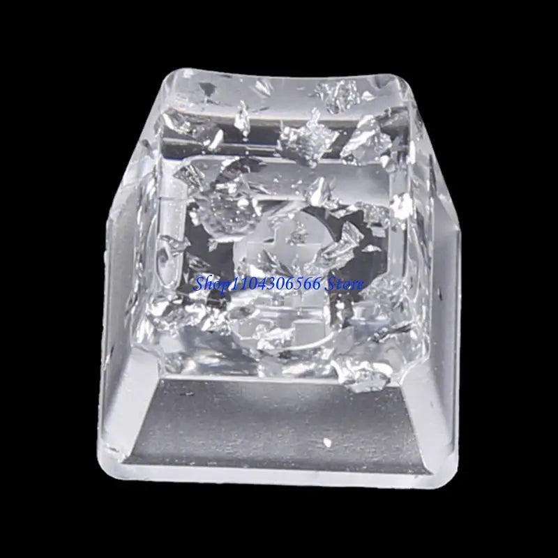 Resin OEM R4 Keycap – Silver Foil Clear Mechanical Keyboard Artisan Keycap HIP