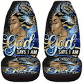 2-Pack Inspirational Woman Canvas Car Seat Covers – Universal Fit Auto Seat Covers HIP black