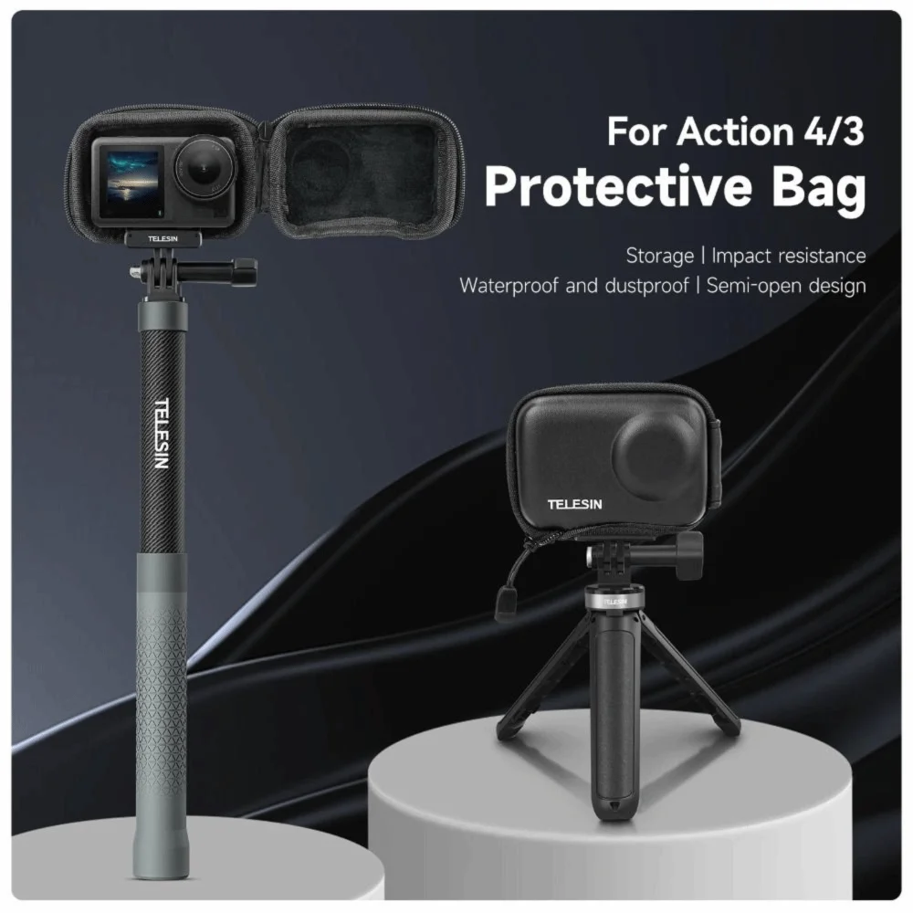 Mini EVA Case for DJI Osmo Action 4 & 3 – Dustproof Bag Camera Carrying Case HIP