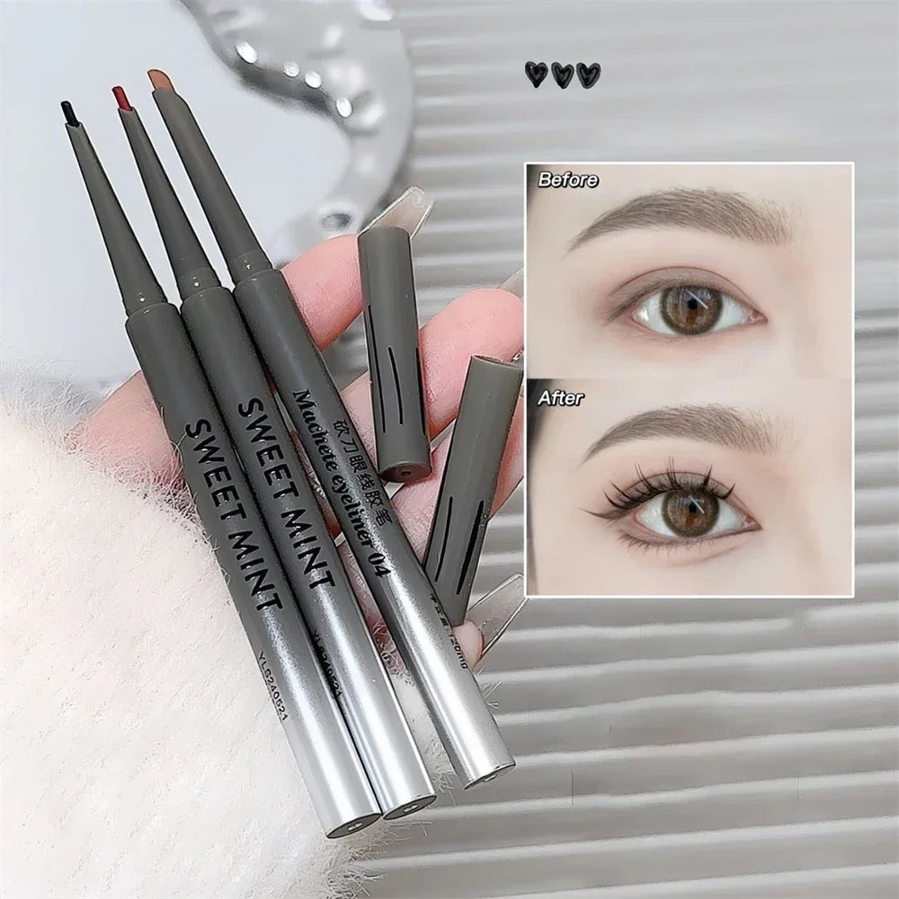 Sexy Rose Red Eye Liner Pencil Natural Matte Wine Red Lying Silkworm Eyeliner Easy To Color Waterproof Eye Make Up Cosmetics 1pc HIP