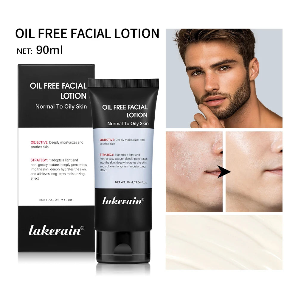 Men’s Hydrating Cream Oil Free Facial Lotion Moisturizer for Normal Oily Skin deeply moisturizing hydrating Skincare Firm skin HIP 1pc