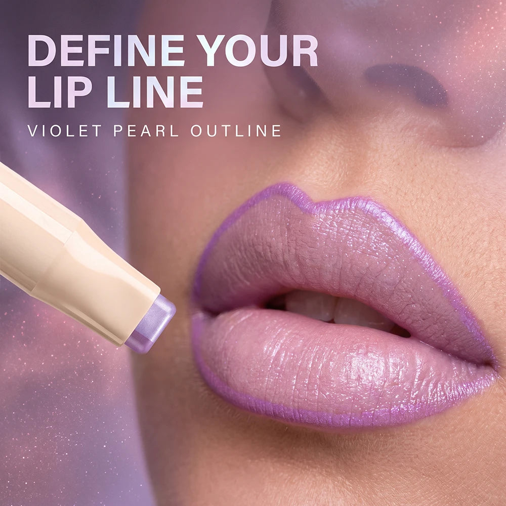 Double Draw Lip Definer 2 In 1 Lip Liner And Lip Gloss Silky Cream Texture Long Lasting Hydrating High Pigment Waterproof Makeup HIP