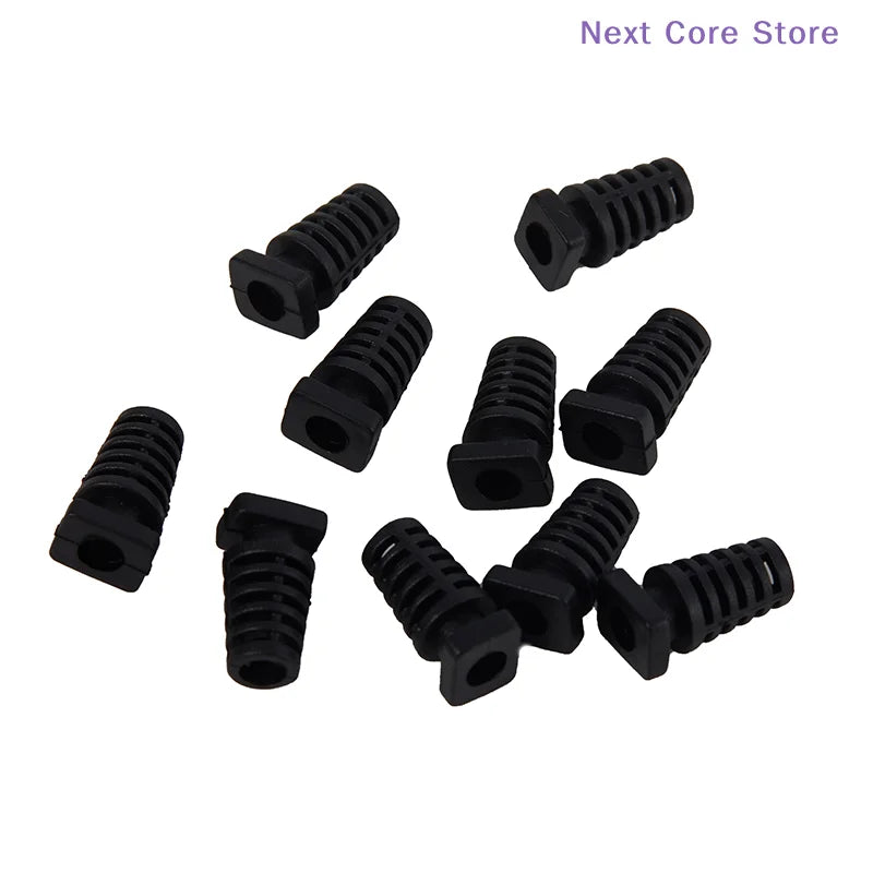 10-Pack 4.1mm Rubber Cord Boot Protectors – Cable Strain Relief Cable Strain Relief HIP