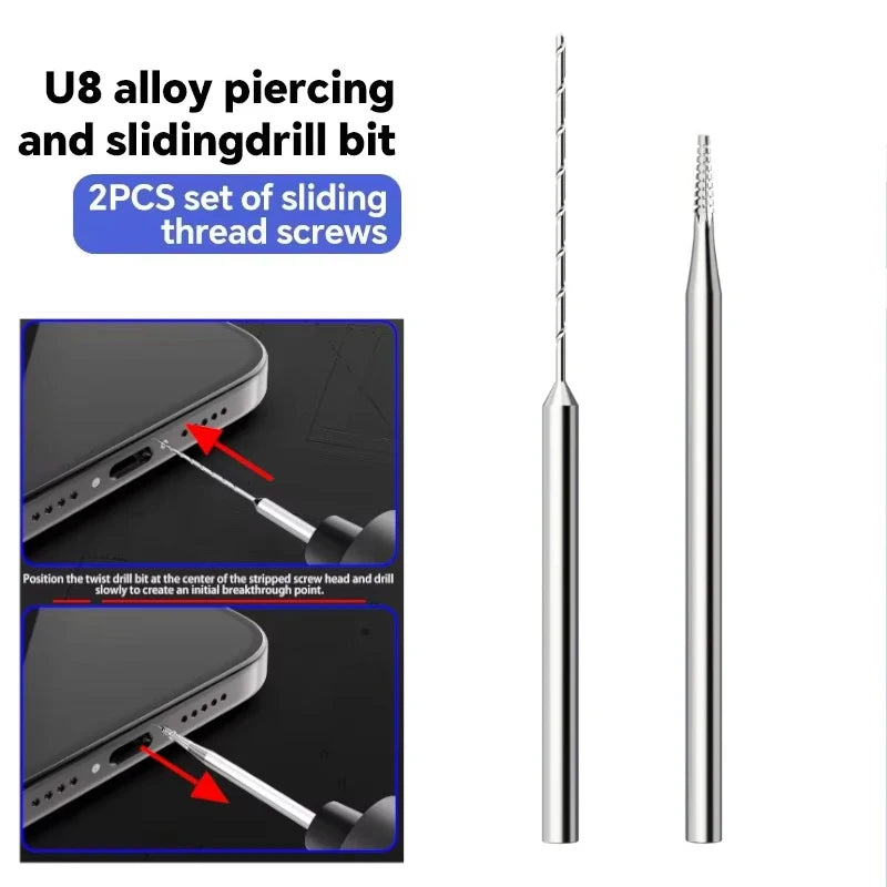 S2 Alloy Stripped Screw Extractor Set – 2-Pc Mobile Repair Kit Screw Extractor Set HIP