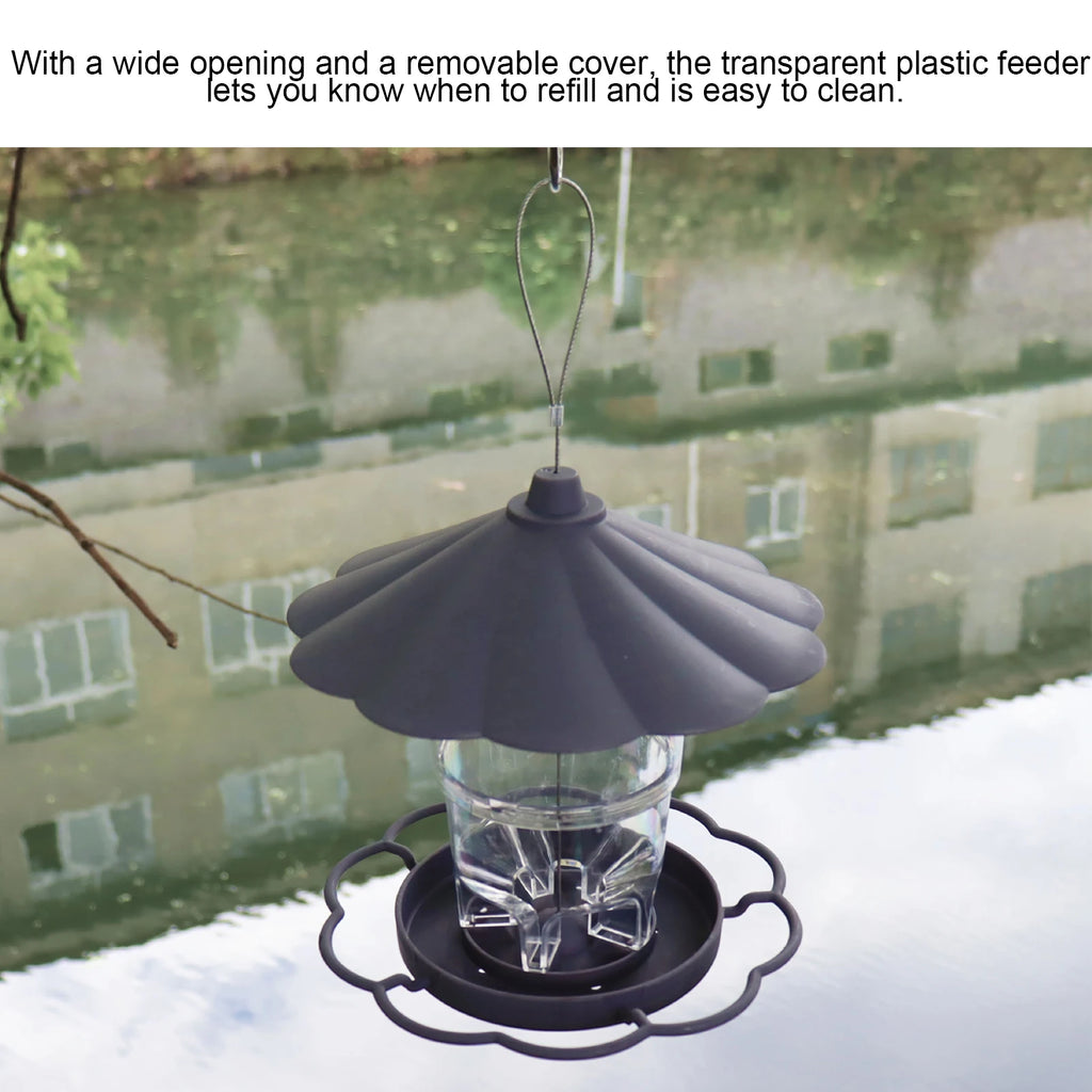 Garden Gazebo Hanging Wild Bird Feeder Outdoor Container With Hang Rope Pet Bird Feeding House Type Bird Feeder HIP