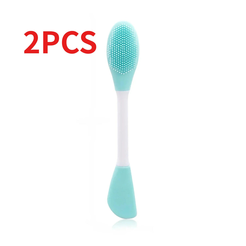 Silicone Face Mask Brush & Spatula – Double-Ended Applicator Face Mask Applicator HIP C716-blue-2pcs