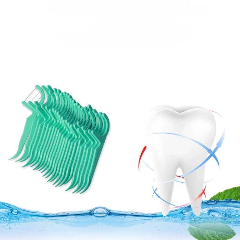 90pcs Dental Floss Flosser Picks Toothpicks Teeth Stick Tooth Cleaning Interdental Brush Dental Floss Pick HIP