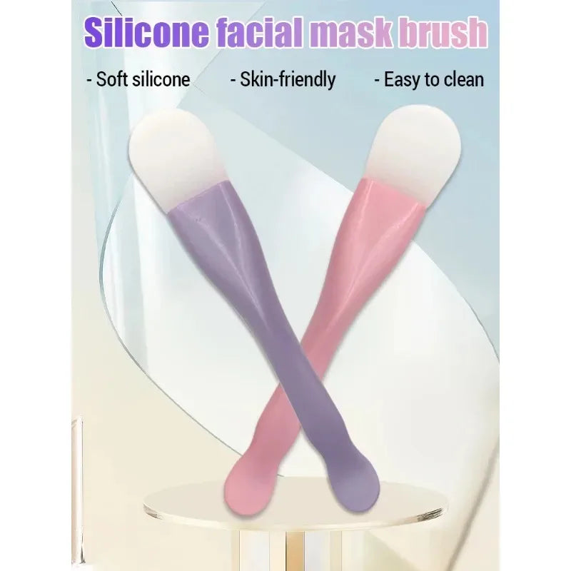 Dual-Ended Silicone Mask Brush & Spatula | RUZOFO Mask Applicator Brush HIP