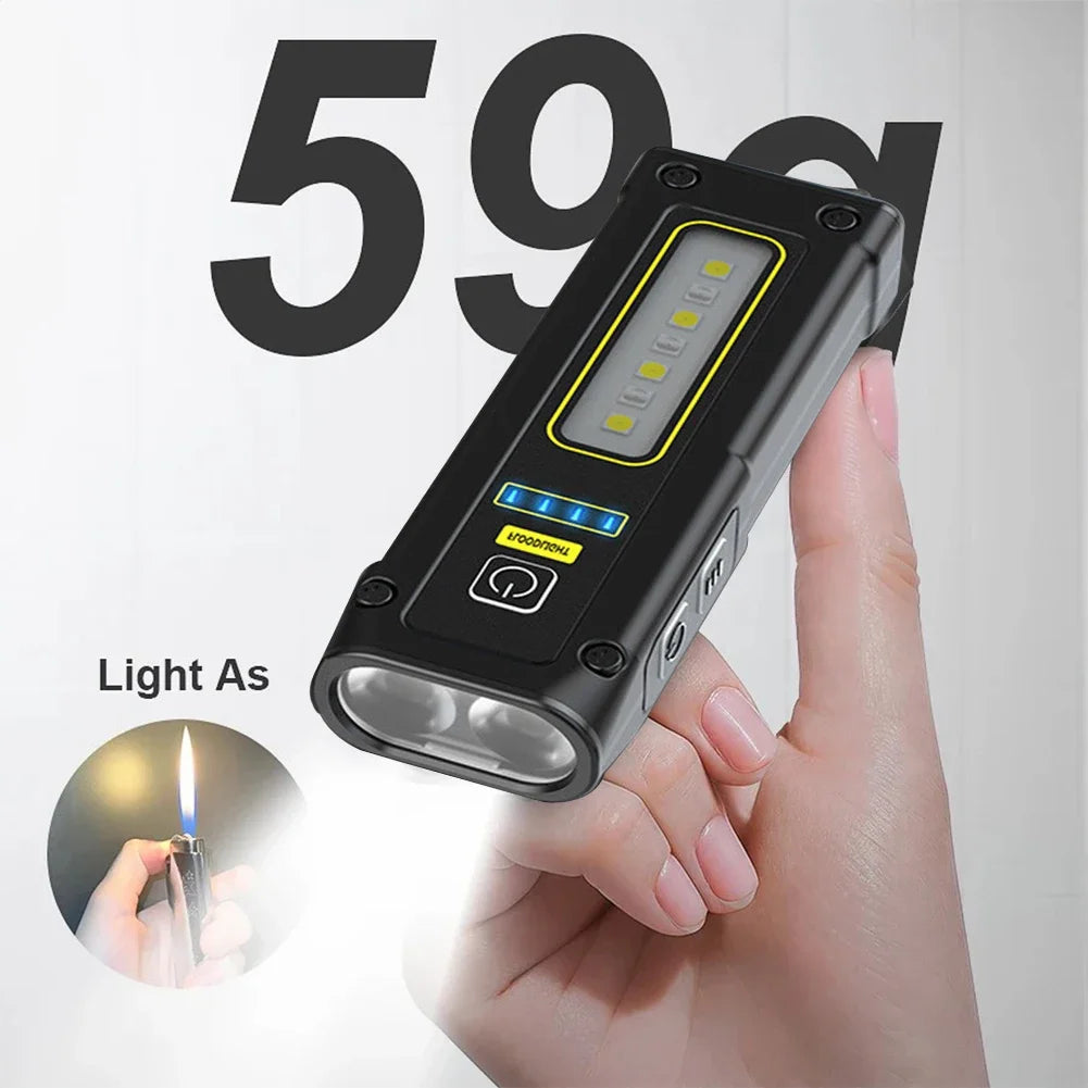 Rechargeable COB LED Flash Light Torch 3 Gear Multipurpose Aluminum Alloy Camping Flashlight for Night Working Car Inspection HIP