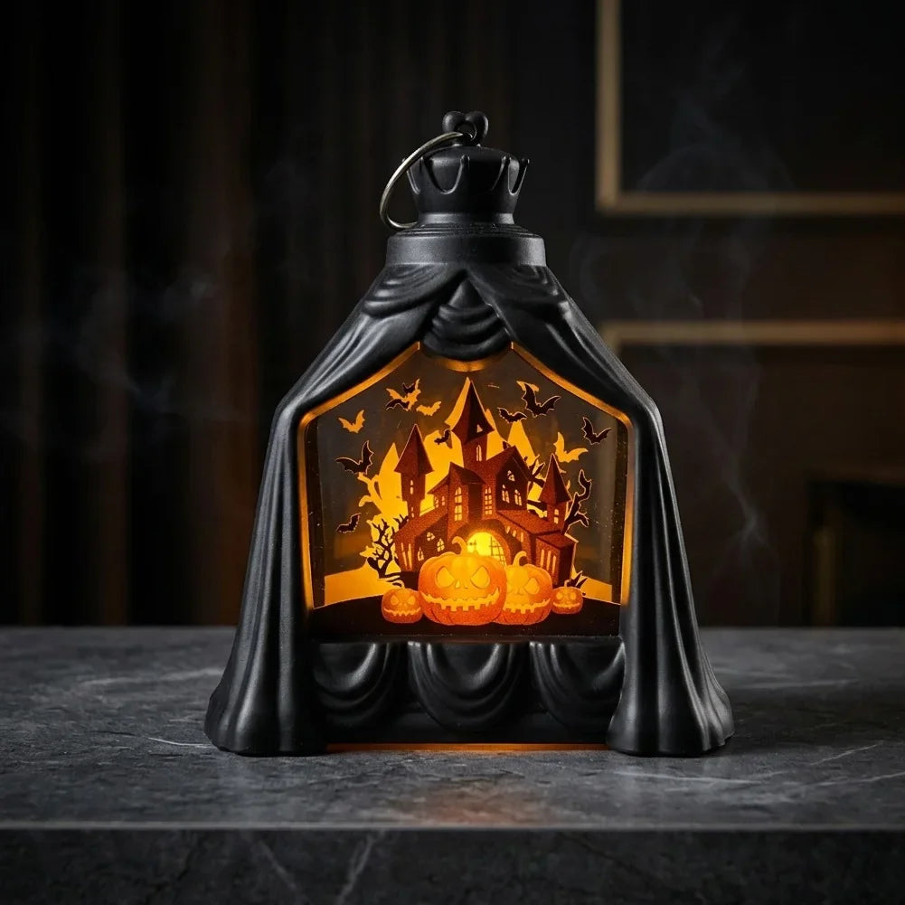 With Handle LED Candle Halloween Glowing Pumpkin Lantern Batteries Included Spooky Decor For Kids Trick Or Treat Home Party HIP