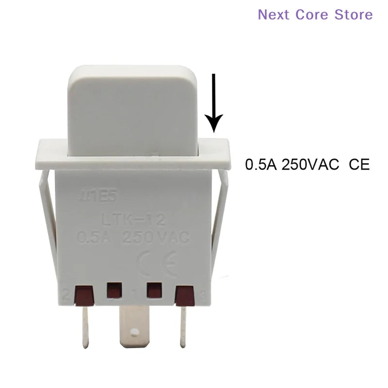 3-Pin NO/NC Button Switch for Refrigerators & Appliances Button Switch HIP
