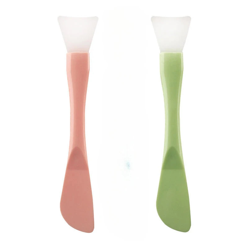 4pcs Silicone Soft Head Cosmetic Spatula Curved Scoop Makeup Mask Cream Spoon Eye Cream Stick Make Up Face Beauty Tool HIP 2pcs