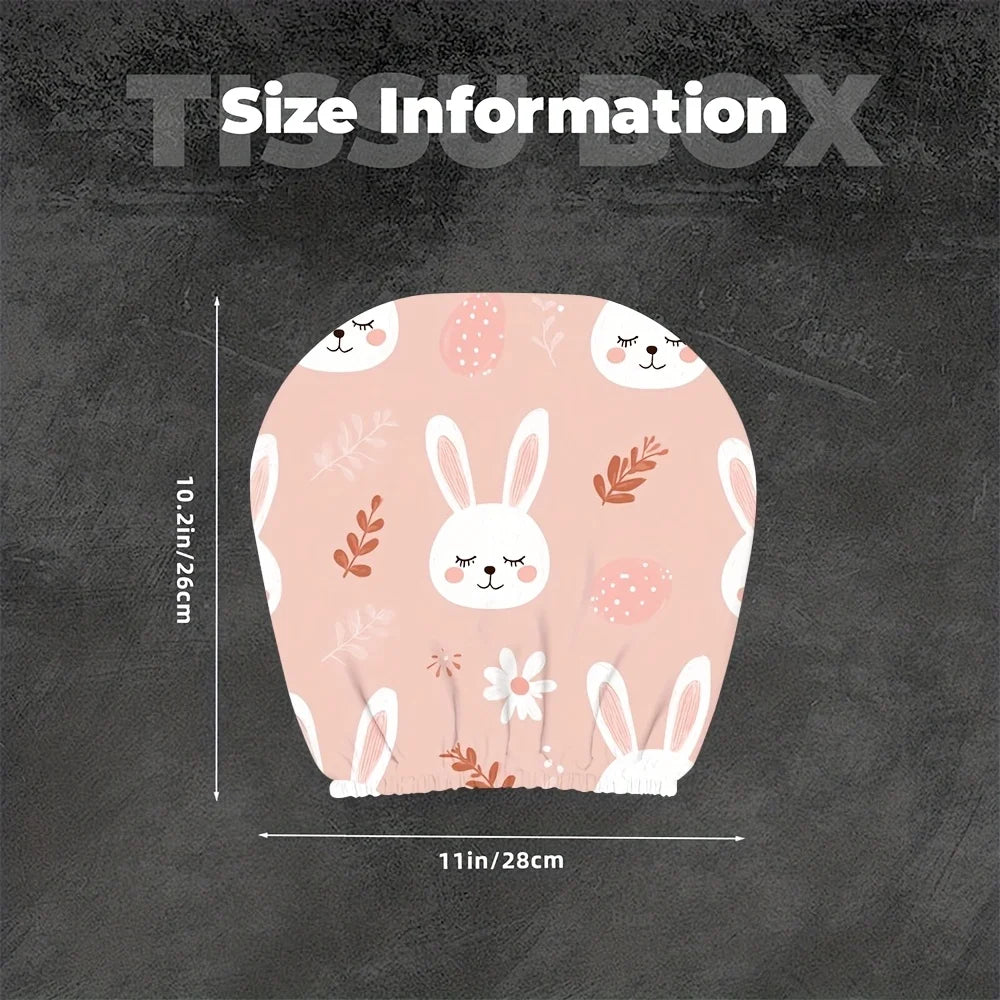2-Pack Easter Bunny Car Headrest Covers – 2D Flat Print Car Headrest Covers HIP