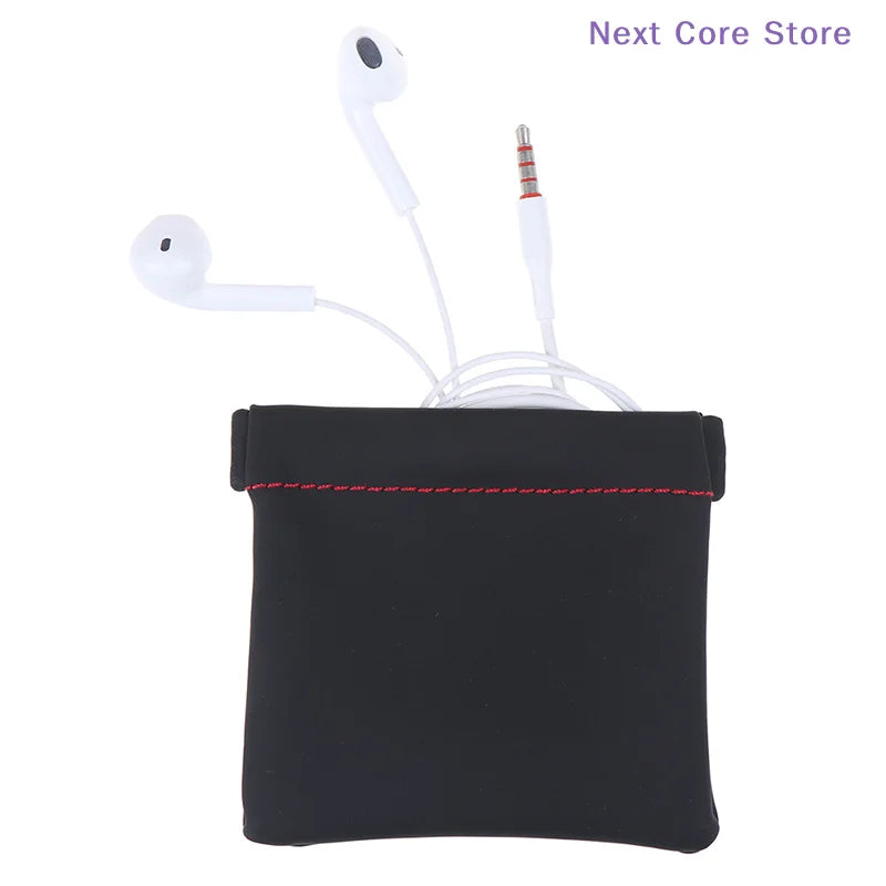 Portable PU Leather Earphone Case – Waterproof Carrying Pouch Earphone Carrying Case HIP