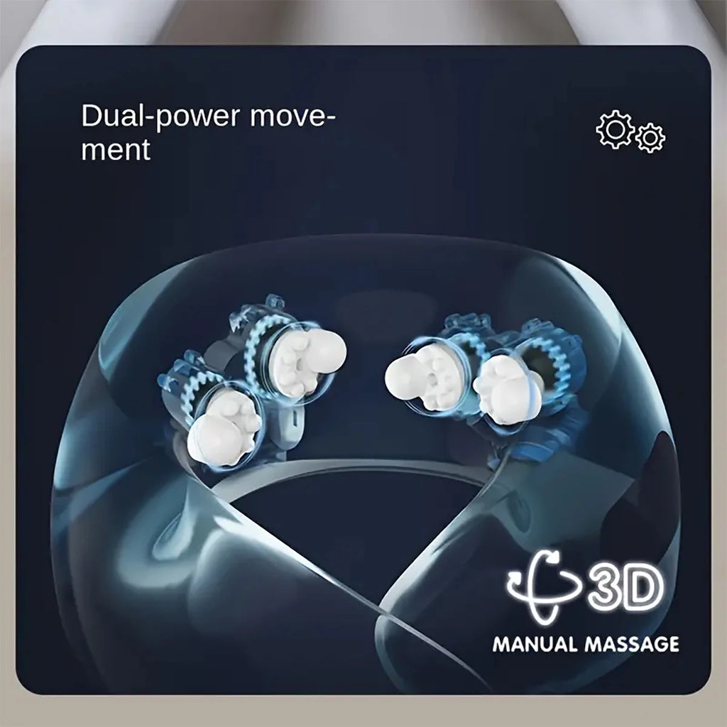 PAQIN U-Shape Neck & Shoulder Vibrating Massager USB Neck Pillow Massager HIP
