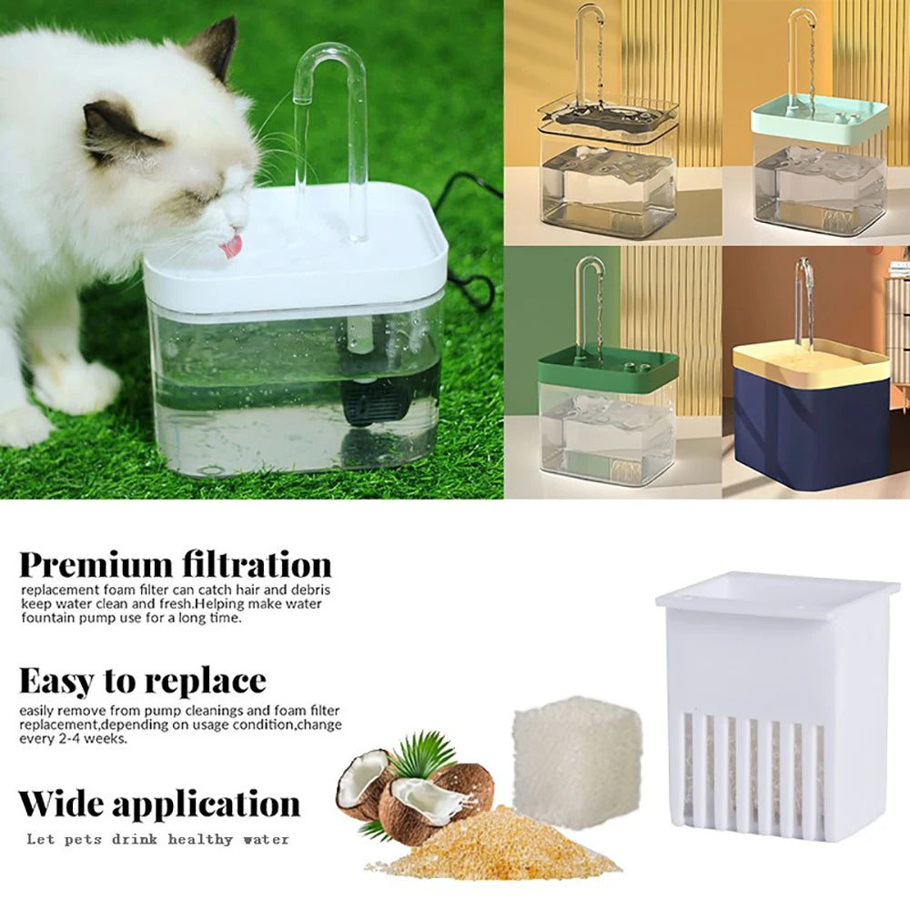 Replacement Filters for Cat Water Fountain, Pet Water Dispenser Filter Box & Cotton Sponge Set, Easy Clean Install, 10/20 Pcs HIP