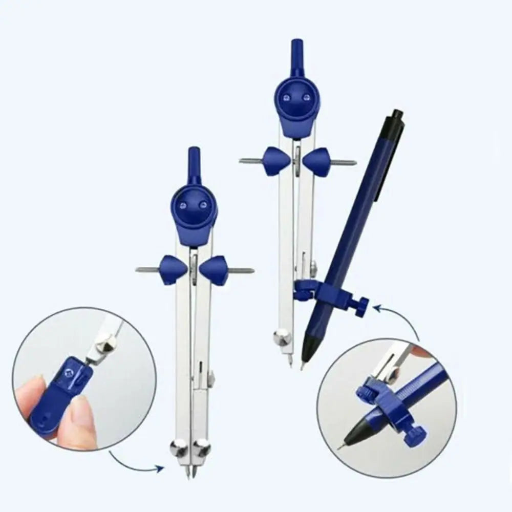 7-Piece Drawing Compass & Ruler Kit – Stainless Steel Set Drawing Compass Set HIP