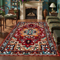 Vintage Persian Red Geometric Area Rug | Non-Slip Floor Mat Geometric Area Rug HIP 4 50x80-Felt