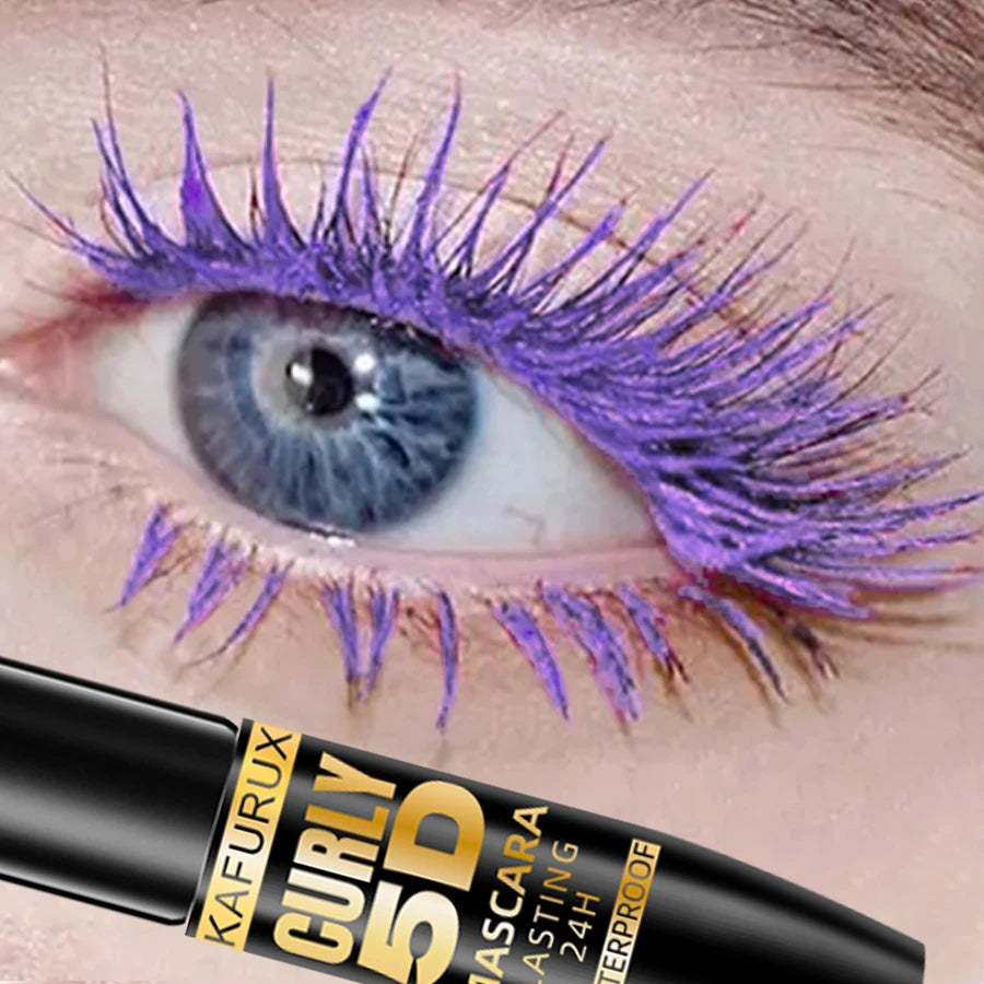 5D Mascara Thick Curl Waterproof Natural Lenthen Eyelash 9 Colors Blue White Green Pink Black Eye Makeup Korean Cosmetics HIP 107