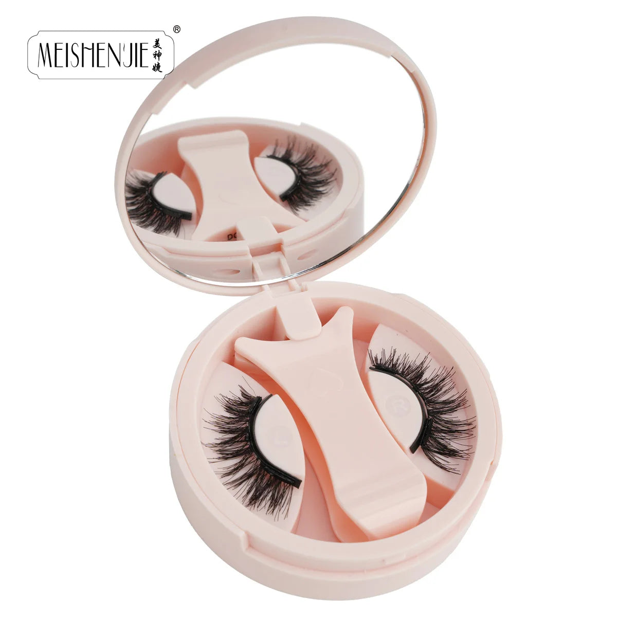 MEISHENJIE 1 Pair Magnetic Eyelashes Set Natural Long Mink Lashes Handmade Reusable Magnetic Eyelash Tweezers Set Lash Makeup HIP LK01