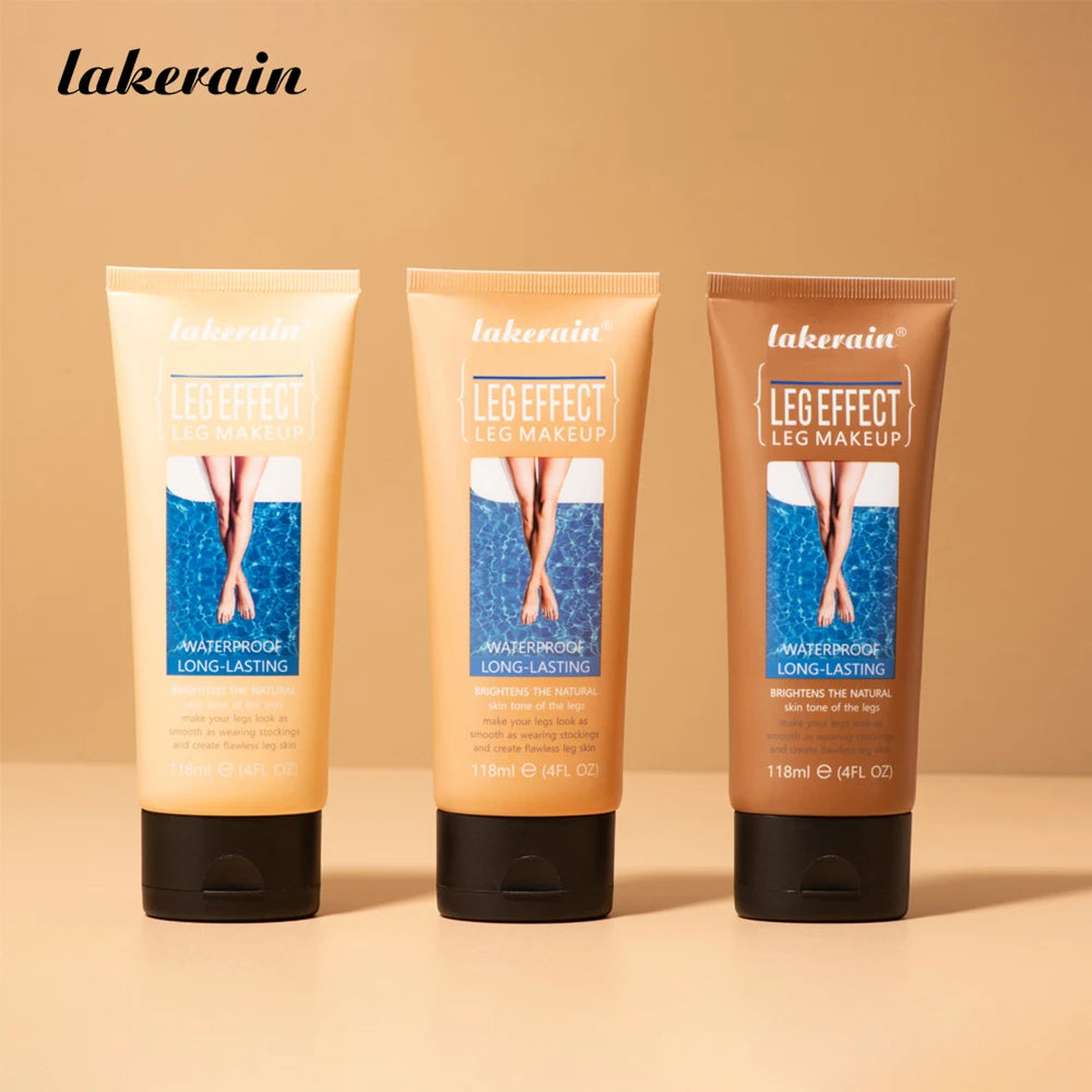 116ml Medium Bronze Body Tanning Cream Leg Makeup Foundation With Brush Waterproof Long Lasting Even Skin Tone Body Makeup HIP