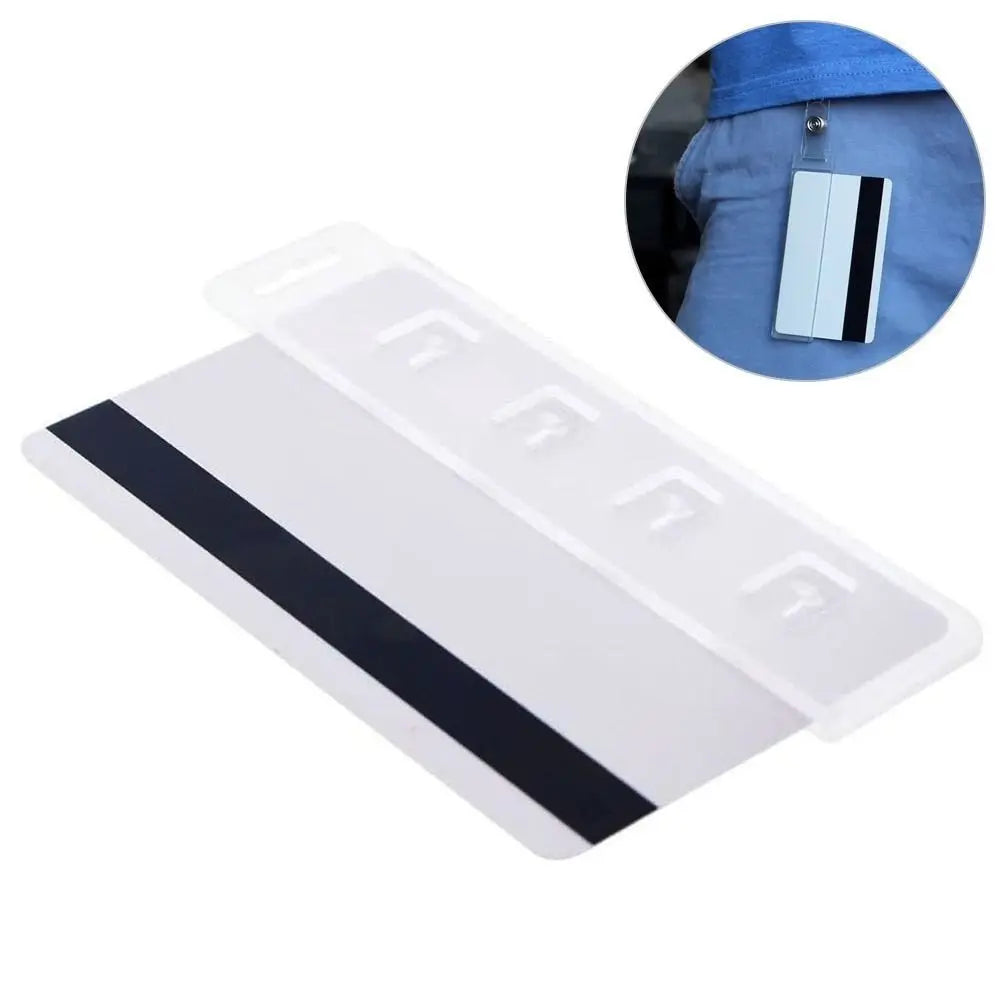 Hard Transparent Half Card Swipe Badge Holder & Sleeve Badge Holder Sleeve HIP