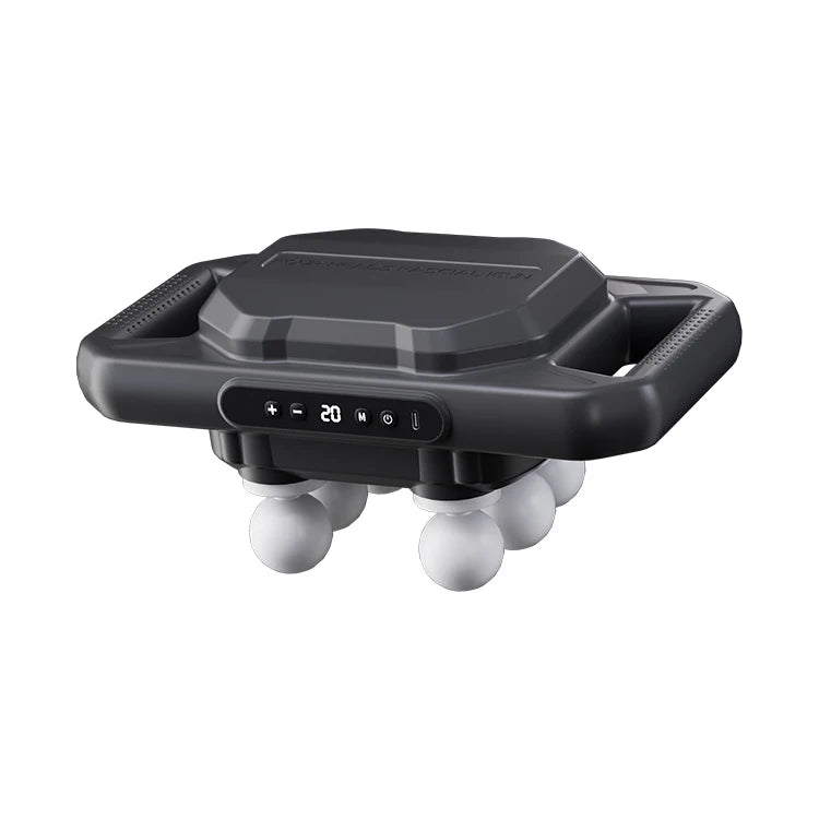 PAQIN 6-Head Percussion Massage Gun – 9 Modes, 20mm Depth Percussion Massage Gun HIP 20Gear-Black A Type C Charge