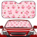 Pink Cherry Foldable Car Sunshade – Universal UV Protection Car Sunshade HIP M