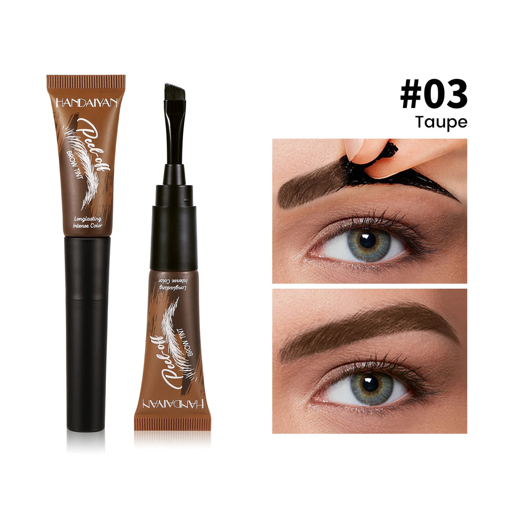 Handaiyan Peel-Off Eyebrow Tint Gel – Waterproof, 3-Day Hold Eyebrow Tint Gel HIP 03 Taupe
