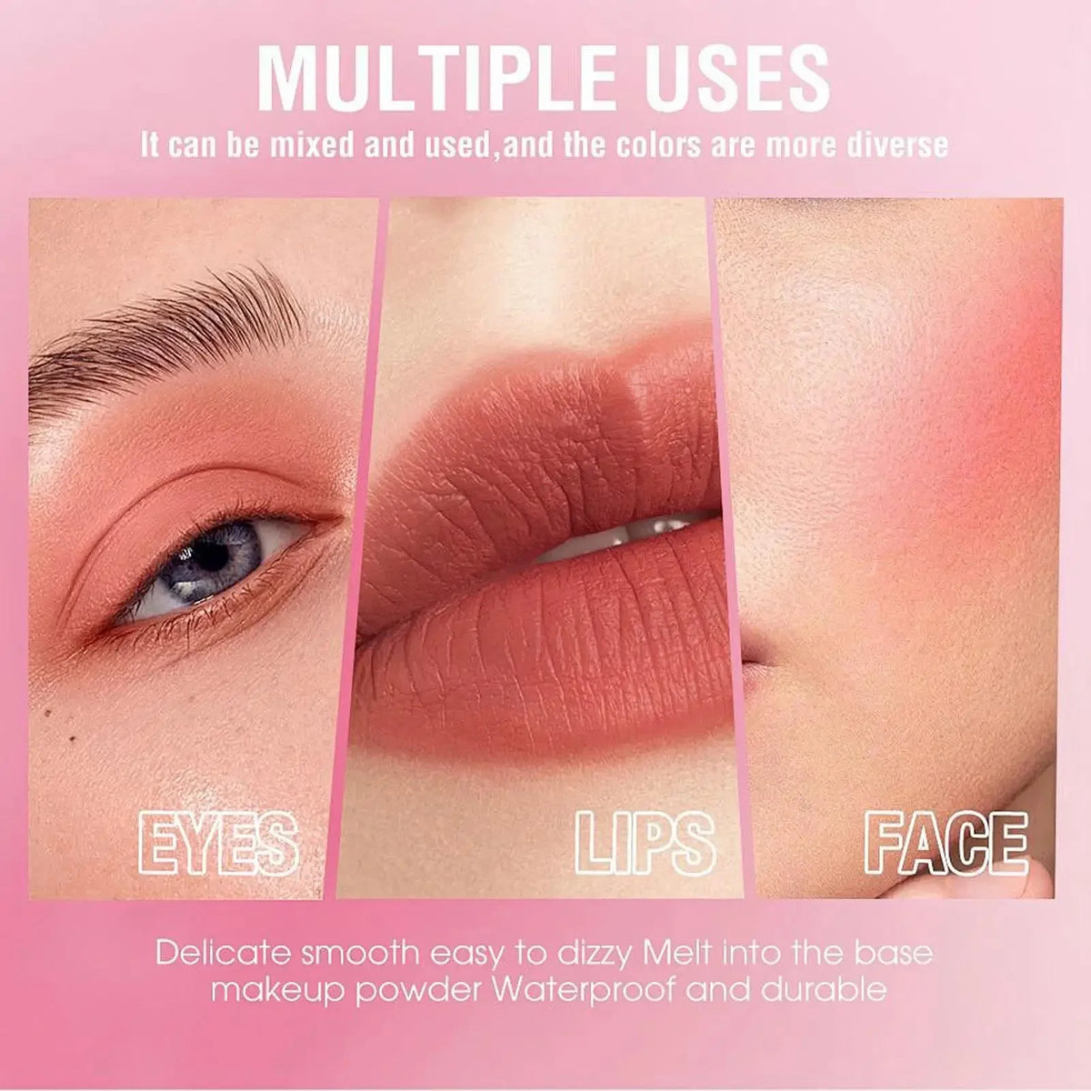 SAM SUGAR Matte Blush Cream – Multi-Use Lips, Face & Cheeks Cream Blush Stick HIP