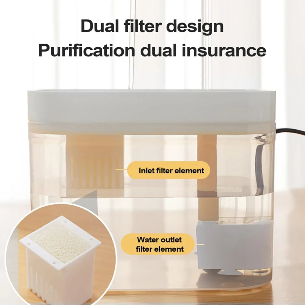 Replacement Filters for Cat Water Fountain, Pet Water Dispenser Filter Box & Cotton Sponge Set, Easy Clean Install, 10/20 Pcs HIP