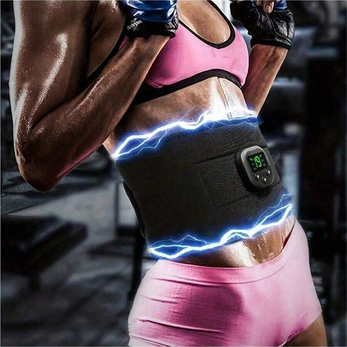 AXH Electric Waist Body Massager Belt – USB Rechargeable Electric Massager Belt HIP black