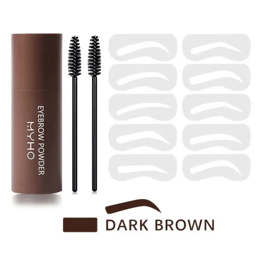 Long-Lasting Eyebrow Print Set-Beginner One-Step Eyebrow Powder Makeup Tools HIP