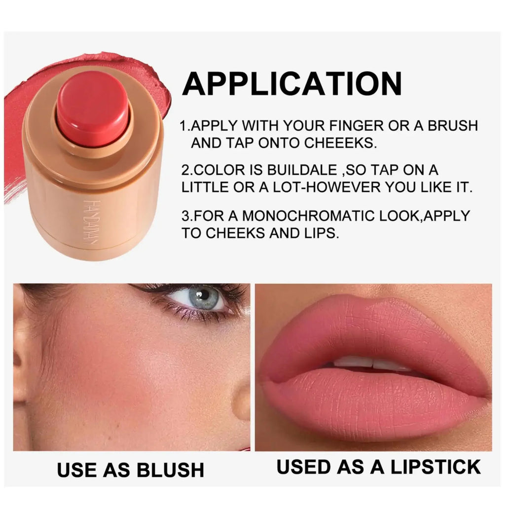 HANDAIYAN Cream Blush Stick – Lip & Cheek Tint | 6 Shades Cream Blush Stick HIP