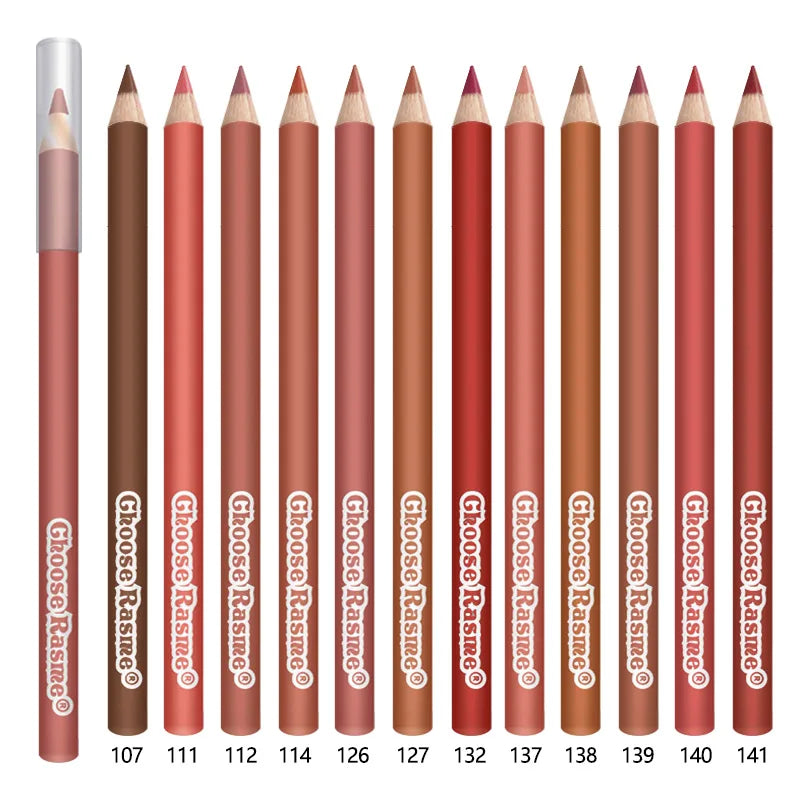 6pcs Lip Liner Pen 6 Colors Waterproof And Sweat-proof Not Easy To Fade Non-stick Cup Nude Lipstick Pencil Set Lasting Makeup HIP