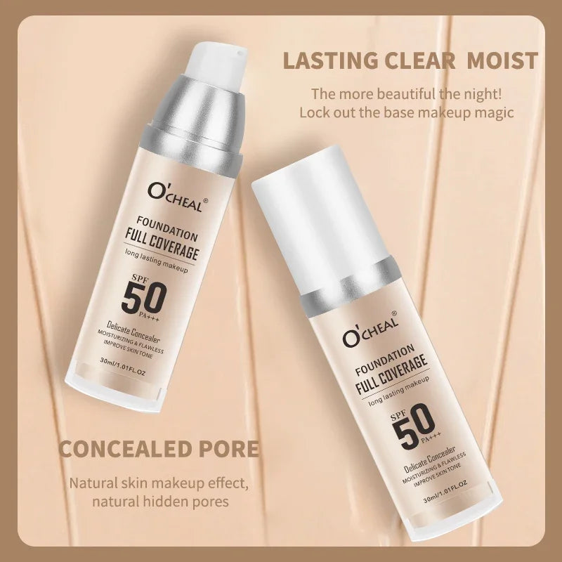 OCHEAL Color-Changing Foundation – High Coverage & 12H Wear Liquid Foundation HIP
