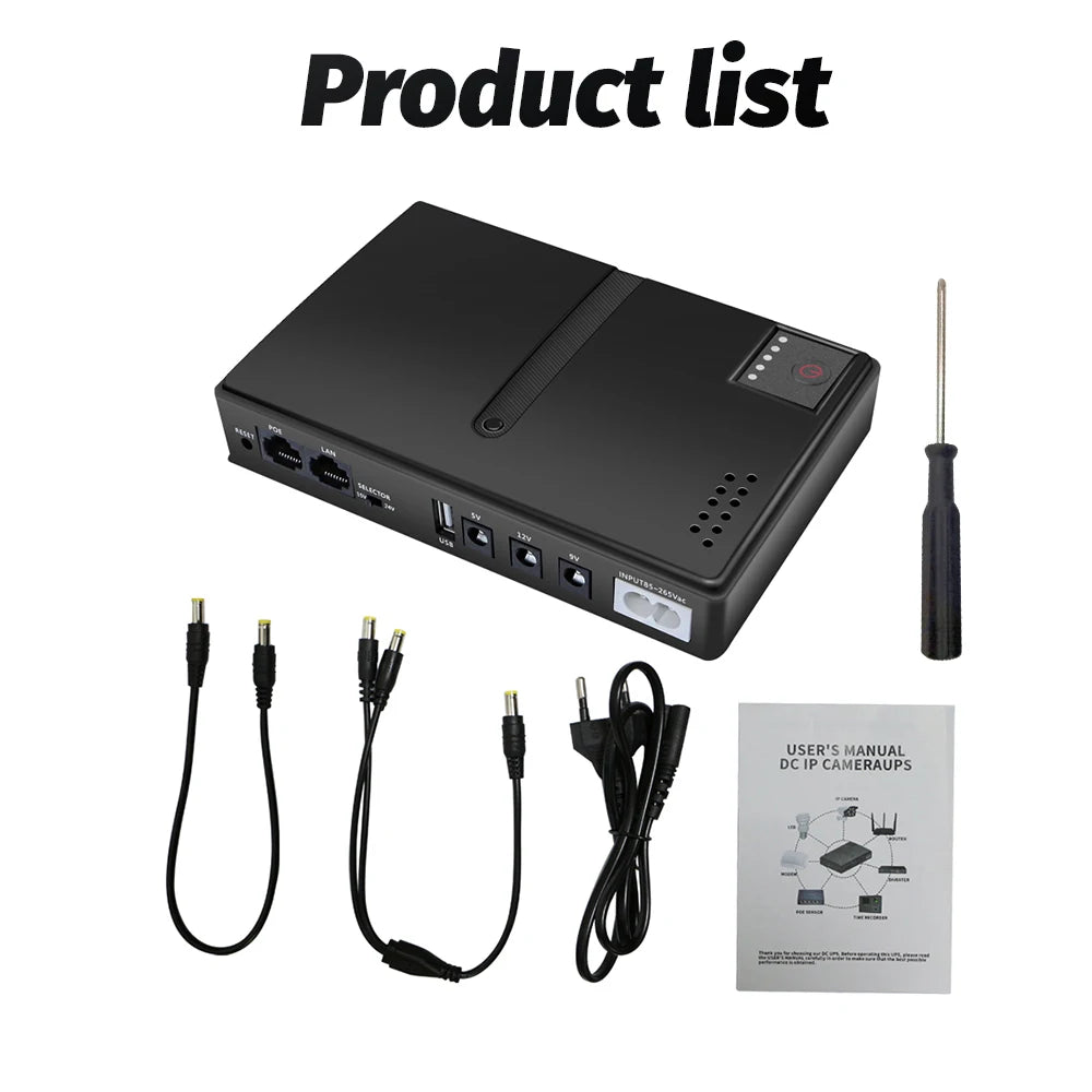 DC1018L Mini UPS 5V 9V 12V Router Modem Battery Backup Mini UPS Power Backup HIP