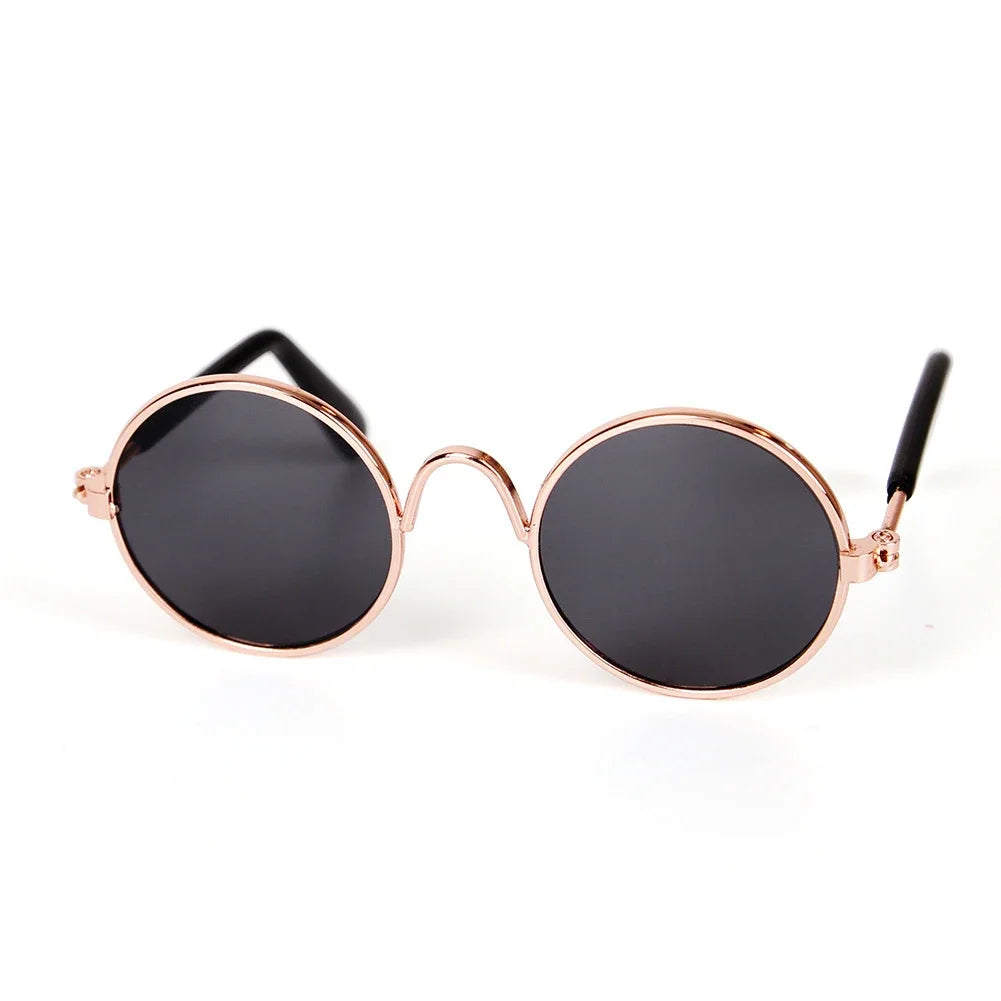 Pet Glasses Small Pet Sunglasses Stylish Pet Sunglasses for Dogs Cats Fashionable Eyewear for Sun Wind Lightweight HIP A Black
