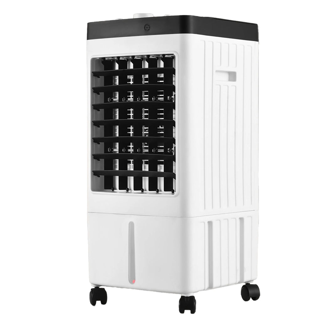 Evaporative Air Cooler 100° Oscillation Swamp Cooler with Remote Control 3 Wind Speeds Quiet Operation Bladeless Cooling Fan HIP