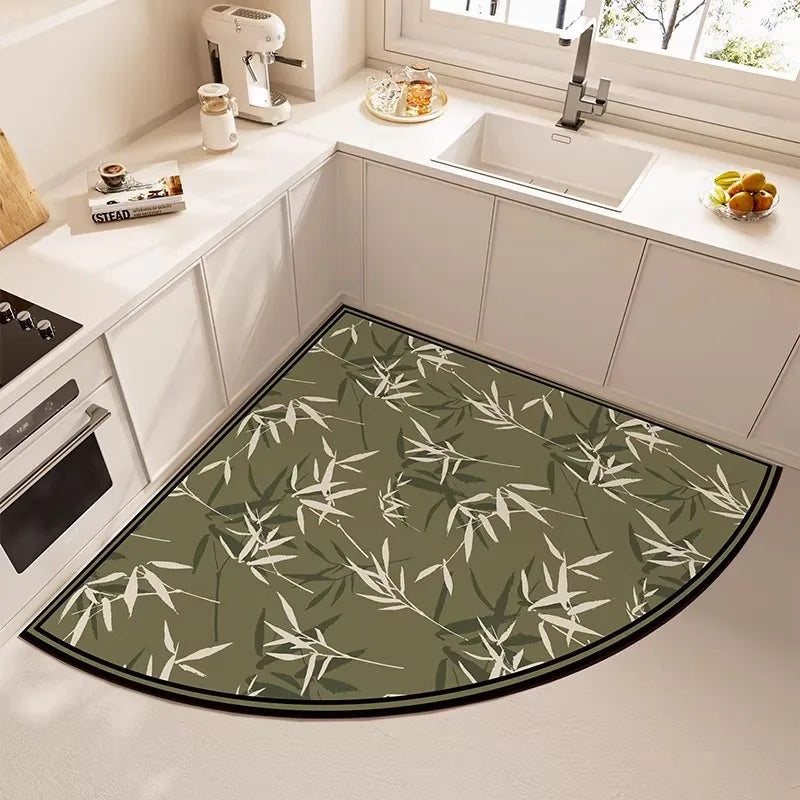 Waterproof Anti-Slip PVC Kitchen Floor Mat – Striped Rug Kitchen Floor Mat HIP GU5859-P 1pc 100x100cm