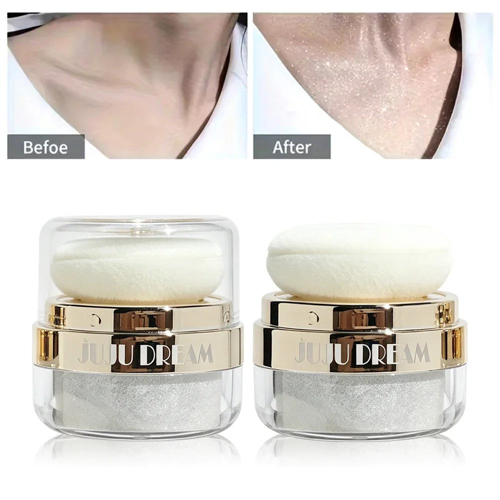 JUJU Dream Highlighter Powder – Face & Body Shimmer Glow Highlighter Powder HIP
