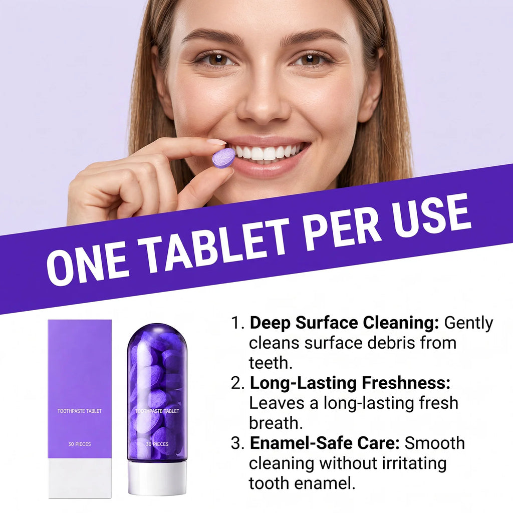 Purple Mint Toothpaste Tablets – Brightening & Fresh Breath Toothpaste Tablets HIP