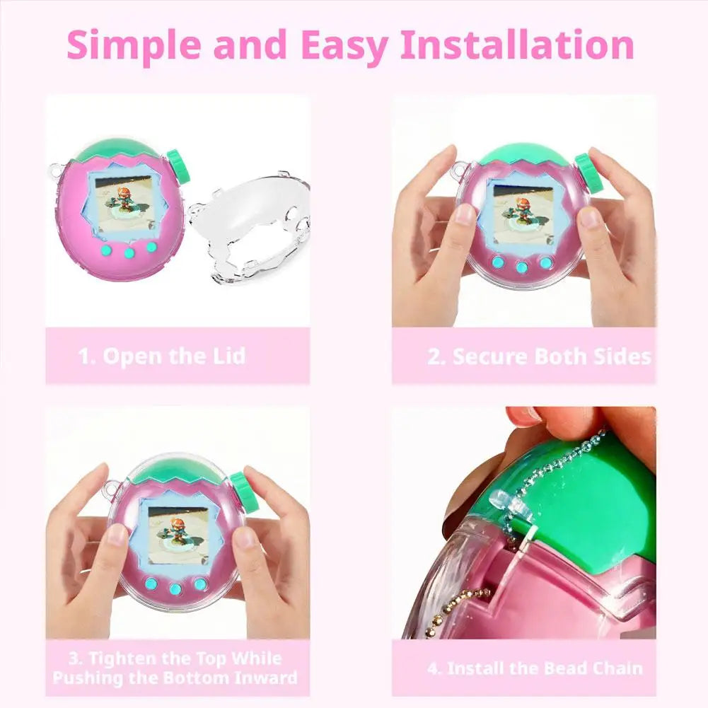Glitter Crystal Clear Case For Tamagotchi Uni Paradise Protective Cover Ultra Thin Skin Shell Shockproof Guard For Kids Electron HIP