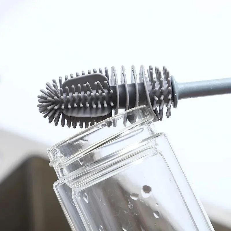 Silicone Long Handle Bottle Brush – Cup & Glass Cleaner Bottle Cleaning Brush HIP