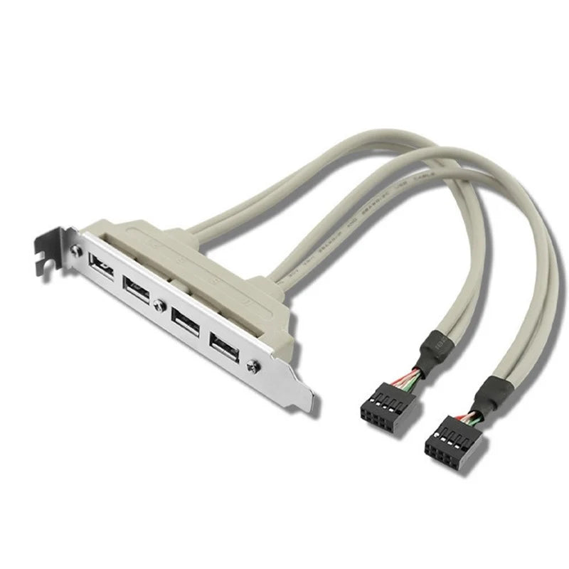 OULLX USB 2.0 9-Pin Motherboard Expansion Bracket Cable Adapter USB Expansion Adapter HIP