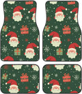 Santa Claus Christmas Car Floor Mats Set of 4 – Anti-Slip Automotive Floor Mats HIP black