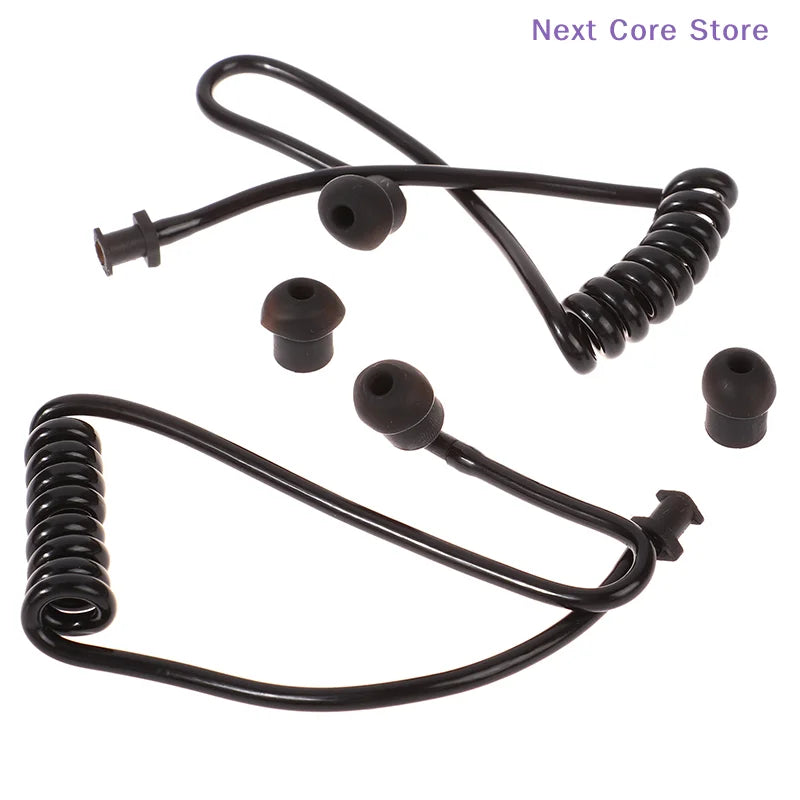 2-Pack Acoustic Air Tube Earplug Replacement for Walkie Talkie Radio Earpiece Accessory HIP