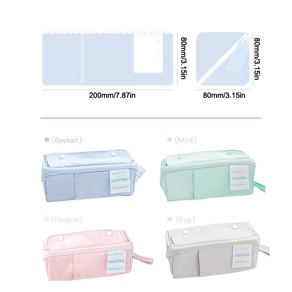 Canvas Prism Pencil Case – Large Capacity Multi-Layer Pen Bag Pencil Case HIP